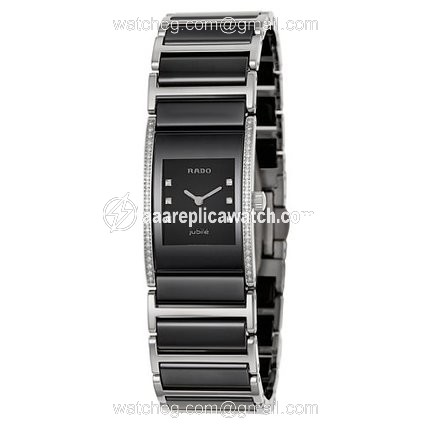 Rado R20759759 Integral Ladies Quartz Stainless Steel and Black Ceramic watch Rado R20759759 Integral Ladies Quartz Stainless Steel and Black Ceramic watch