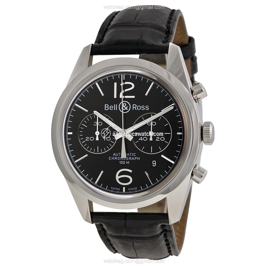 Bell & Ross BRG126-BL-ST/SCR Vintage Mens Automatic Stainless Steel watch Bell & Ross BRG126-BL-ST/SCR Vintage Mens Automatic Stainless Steel watch