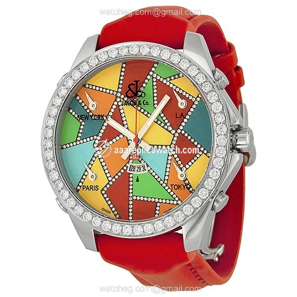 Jacob Co. JC117DA Five Time Zone Unisex Quartz Stainless Steel watch Jacob Co. JC117DA Five Time Zone Unisex Quartz Stainless Steel watch