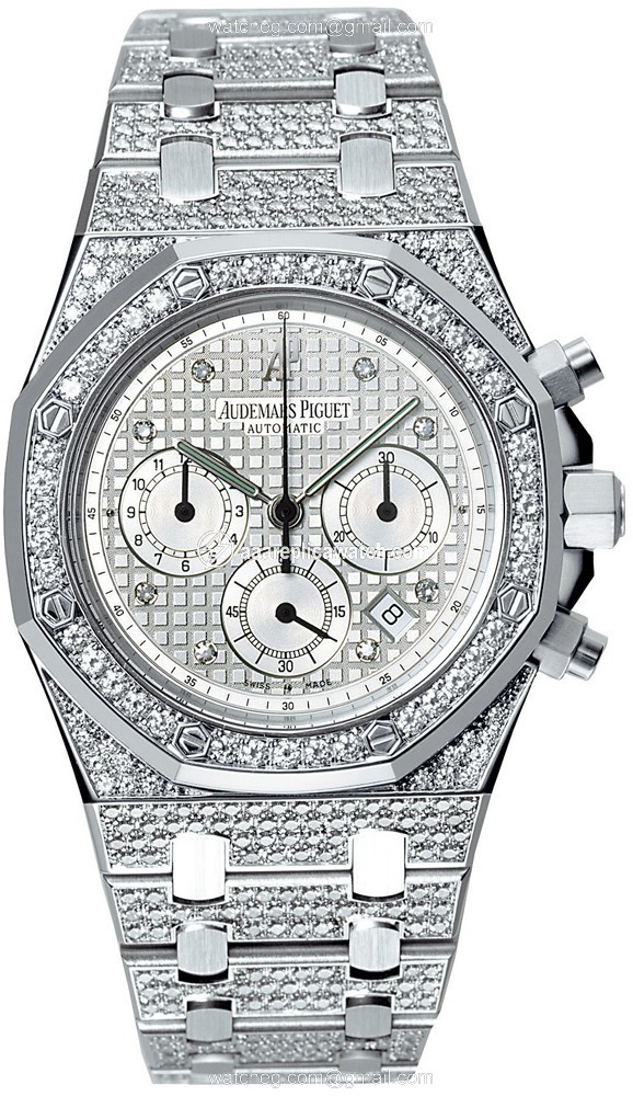 Audemars Piguet 25967BC.ZZ.1185BC.01 Royal Oak Mens Automatic 18 kt white gold case set with diamonds watch Audemars Piguet 25967BC.ZZ.1185BC.01 Royal Oak Mens Automatic 18 kt white gold case set with diamonds watch