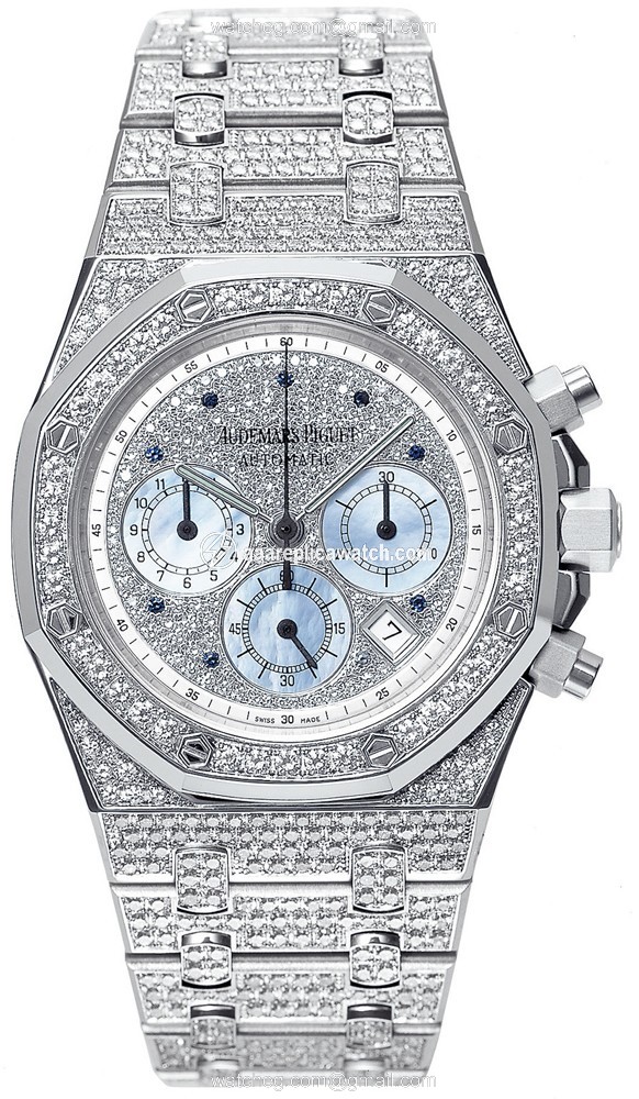 Audemars Piguet 25978BC.ZZ.1190BC.01 Royal Oak Mens Automatic 18 kt White Gold set with diamonds watch Audemars Piguet 25978BC.ZZ.1190BC.01 Royal Oak Mens Automatic 18 kt White Gold set with diamonds watch