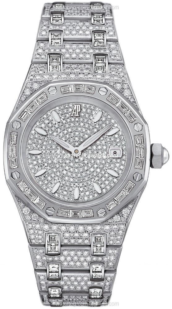 Audemars Piguet 67604BC.ZZ.1211BC.01 Royal Oak Ladies Quartz 18 kt White Gold case set with diamonds watch Audemars Piguet 67604BC.ZZ.1211BC.01 Royal Oak Ladies Quartz 18 kt White Gold case set with diamonds watch