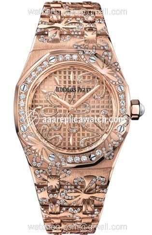 Audemars Piguet 67617OR.ZZ.1235OR.01 Royal Oak Ladies Quartz 18 kt rose gold watch Audemars Piguet 67617OR.ZZ.1235OR.01 Royal Oak Ladies Quartz 18 kt rose gold watch