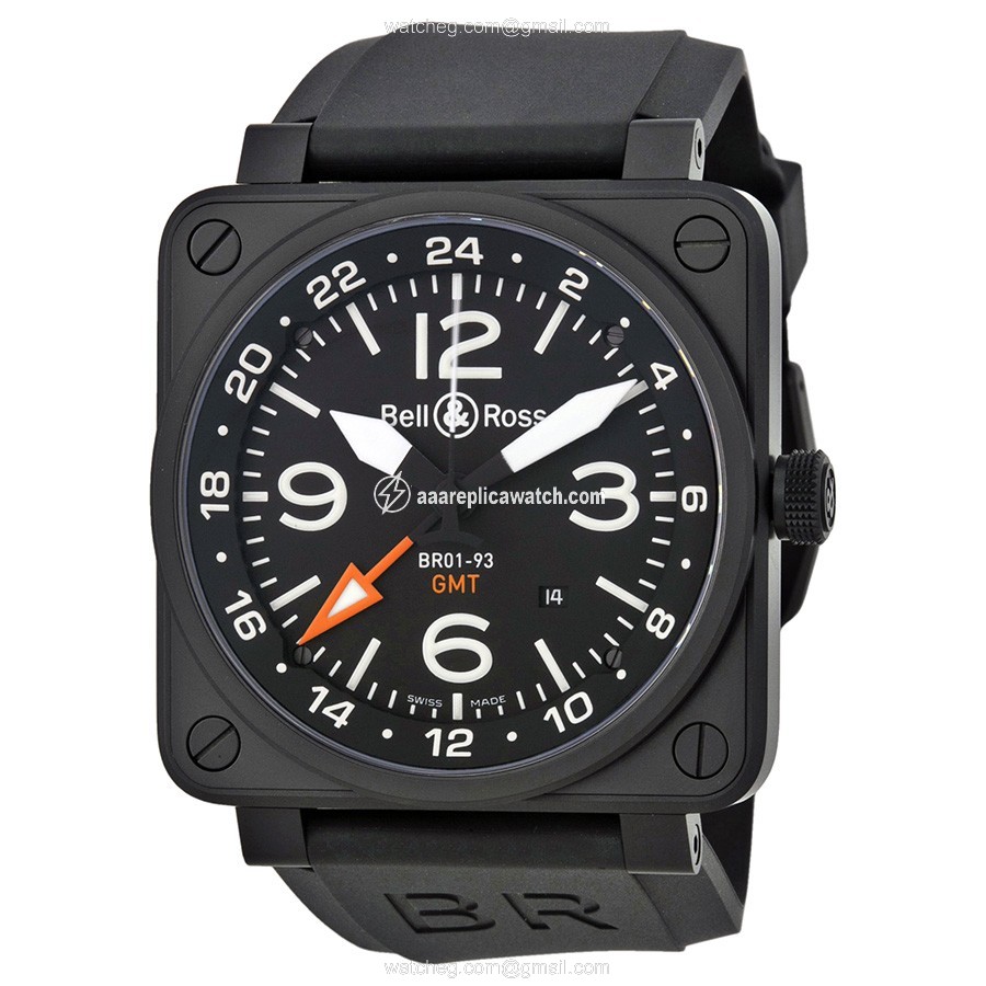 Bell & Ross BR-01-93 GMT Aviation Mens Automatic Stainless Steel watch Bell & Ross BR-01-93 GMT Aviation Mens Automatic Stainless Steel watch