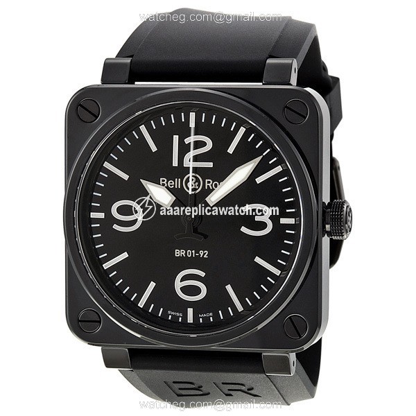 Bell & Ross BR0192-BL-CER/SRB Aviation Mens Automatic Black Ceramic and Satin Steel watch Bell & Ross BR0192-BL-CER/SRB Aviation Mens Automatic Black Ceramic and Satin Steel watch