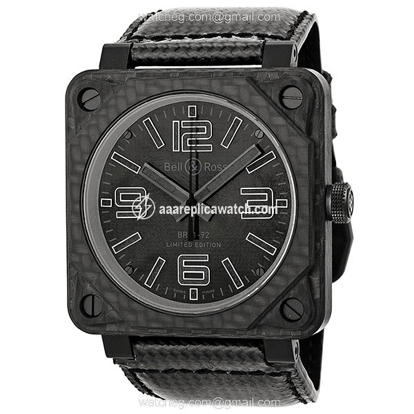 Bell & Ross BR0192-CA-FIBER-PH Aviation Mens Automatic Matte Black PVD (Physical Vapor Deposition) 'Carbo watch Bell & Ross BR0192-CA-FIBER-PH Aviation Mens Automatic Matte Black PVD (Physical Vapor Deposition) 'Carbo watch