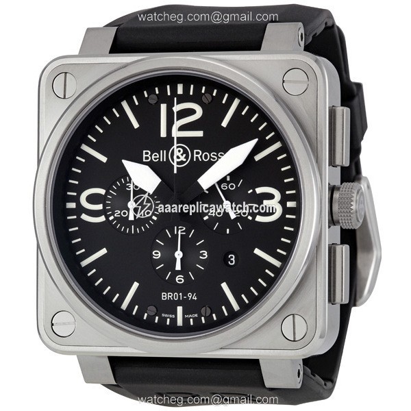 Bell & Ross BR0194-BL-ST Aviation Mens Automatic Stainless Steel watch Bell & Ross BR0194-BL-ST Aviation Mens Automatic Stainless Steel watch