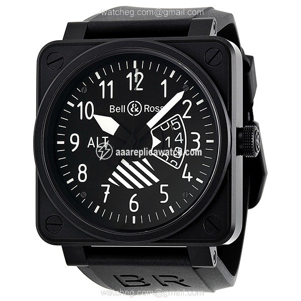 Bell & Ross BR0196-ALTIMETER Aviation Mens Automatic Matte Black PVD Steel watch Bell & Ross BR0196-ALTIMETER Aviation Mens Automatic Matte Black PVD Steel watch