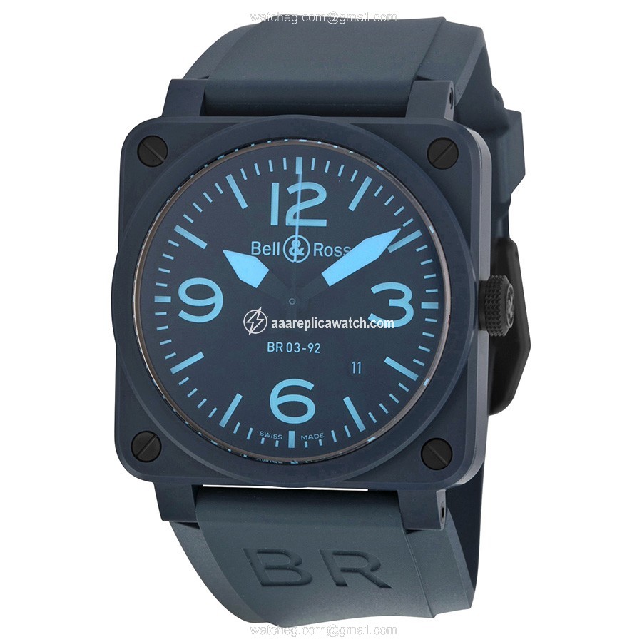 Bell & Ross BR0392-CERAM-BLUE Aviation Mens Automatic Matte Blue Ceramic watch Bell & Ross BR0392-CERAM-BLUE Aviation Mens Automatic Matte Blue Ceramic watch