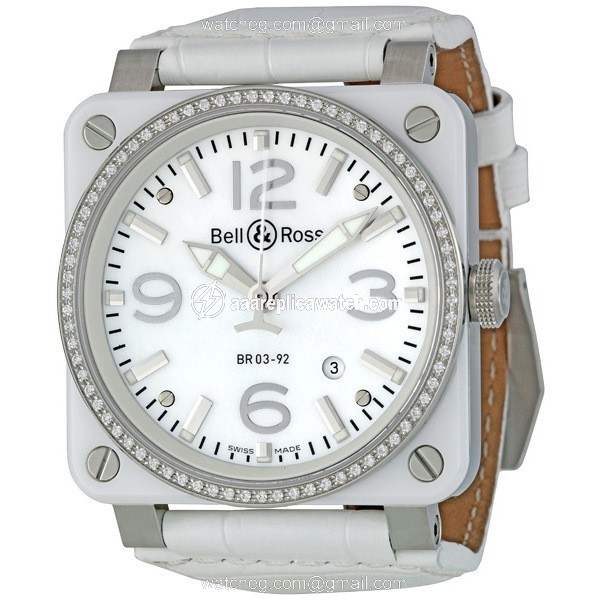 Bell & Ross BR0392-WH-C-D/SCA Aviation Mens Automatic White Ceramic watch Bell & Ross BR0392-WH-C-D/SCA Aviation Mens Automatic White Ceramic watch