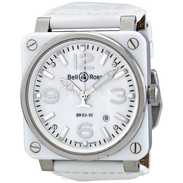 Bell & Ross BR0392-WH-C/SCA Aviation Mens Automatic White Ceramic watch Bell & Ross BR0392-WH-C/SCA Aviation Mens Automatic White Ceramic watch