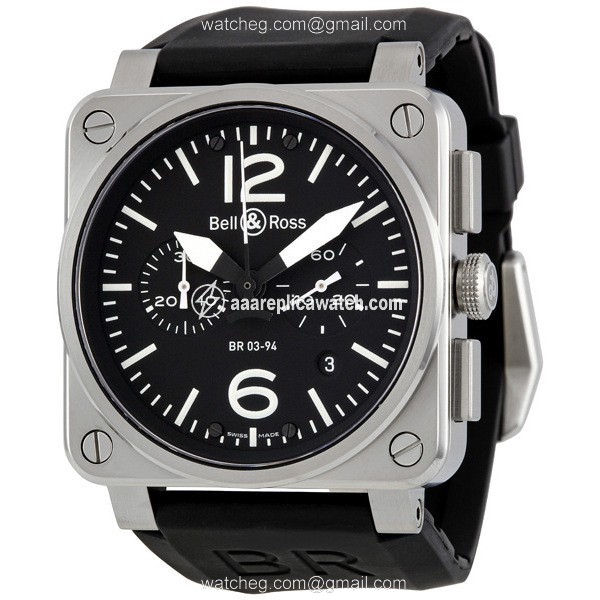 Bell & Ross BR0394-BL-ST Aviation Mens Automatic Stainless Steel watch Bell & Ross BR0394-BL-ST Aviation Mens Automatic Stainless Steel watch