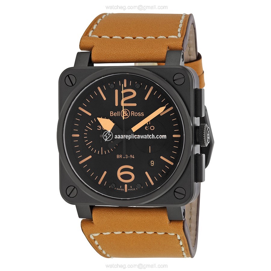 Bell & Ross BR0394 HERITAGE Aviation Mens Automatic Black Carbon Ion-plated Stainless Steel watch Bell & Ross BR0394 HERITAGE Aviation Mens Automatic Black Carbon Ion-plated Stainless Steel watch
