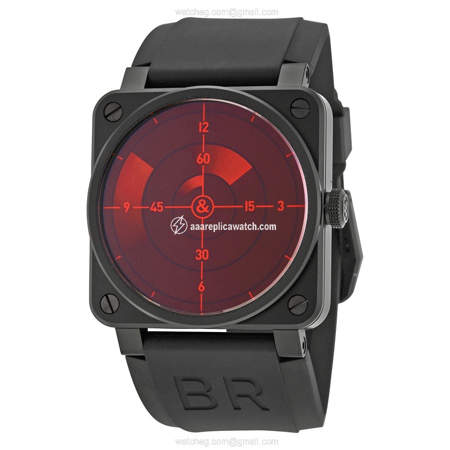 Bell & Ross BR03-92-RED RADAR Mens Automatic Black PVD Stainless Steel watch Bell & Ross BR03-92-RED RADAR Mens Automatic Black PVD Stainless Steel watch