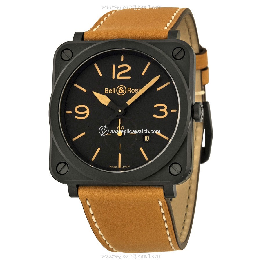 Bell & Ross BRS-HERI-CEM Mens Quartz Black Ceramic watch Bell & Ross BRS-HERI-CEM Mens Quartz Black Ceramic watch
