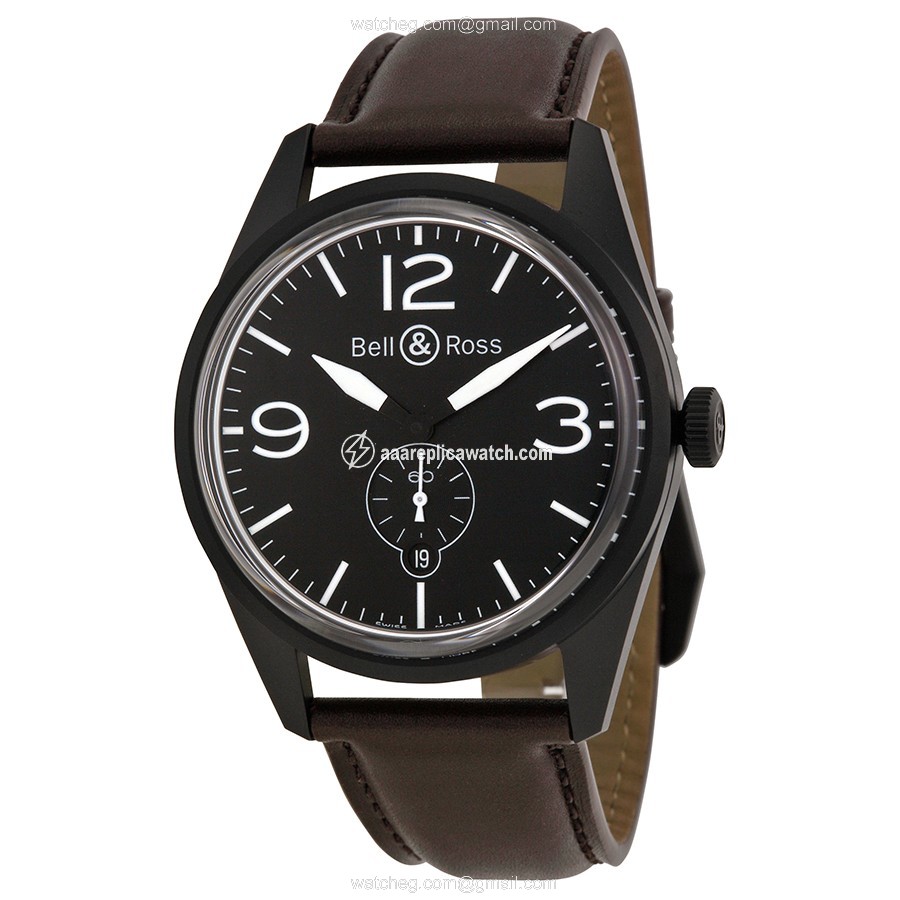 Bell & Ross BRV 123-BL-CA/SCA Vintage Mens Automatic BlackIon-plated Stainless Steel watch Bell & Ross BRV 123-BL-CA/SCA Vintage Mens Automatic BlackIon-plated Stainless Steel watch