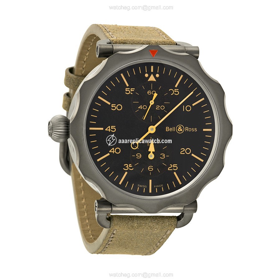 Bell & Ross BRWW2-REG-HER/SCA Vintage Mens Automatic Grey PVD Sandblasted Steel watch Bell & Ross BRWW2-REG-HER/SCA Vintage Mens Automatic Grey PVD Sandblasted Steel watch