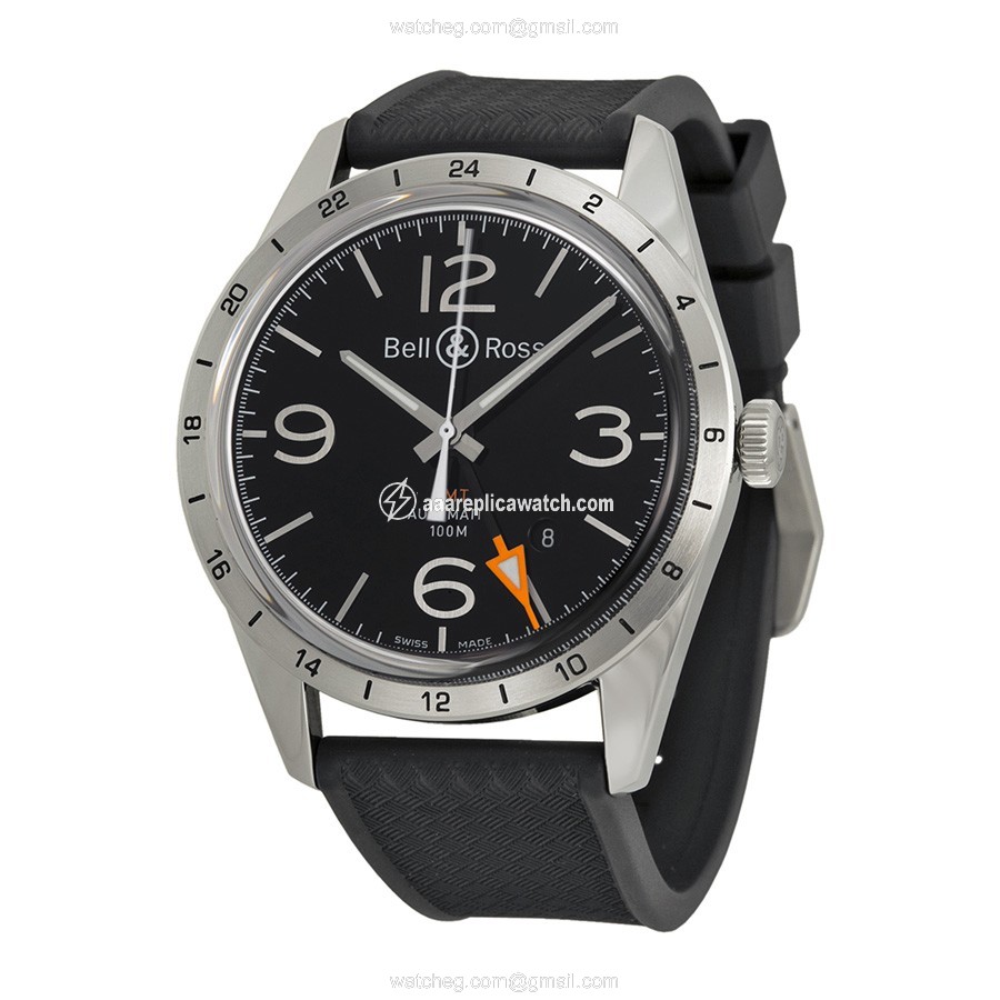 Bell & Ross BRV123-BL-GMT-SRB Mens Automatic Stainless Steel watch Bell & Ross BRV123-BL-GMT-SRB Mens Automatic Stainless Steel watch