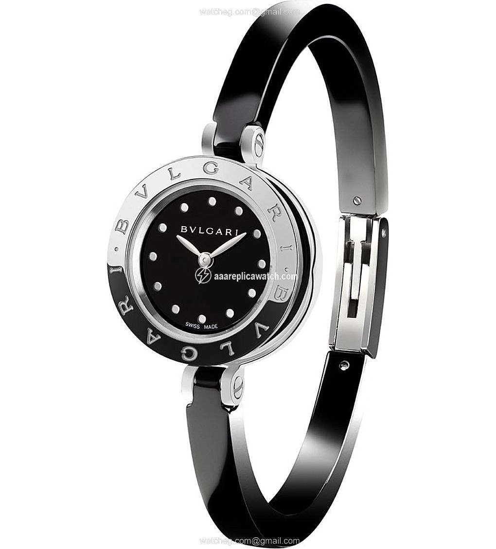 Bvlgari 102085 Ladies Quartz Stainless Steel with a clack ceramic ring watch Bvlgari 102085 Ladies Quartz Stainless Steel with a clack ceramic ring watch