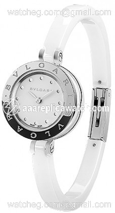 Bvlgari 102086 Ladies Quartz Stainless Steel with a white ceramic edge watch Bvlgari 102086 Ladies Quartz Stainless Steel with a white ceramic edge watch