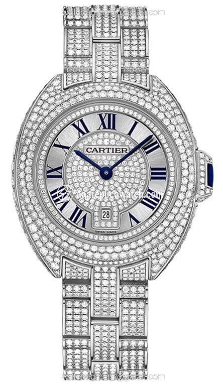 Cartier HPI00980 Cle Ladies Automatic 18K White Gold Diamond watch Cartier HPI00980 Cle Ladies Automatic 18K White Gold Diamond watch