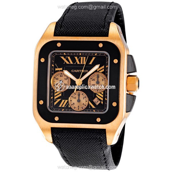 Cartier W2020003 Santos de Cartier Mens Automatic 18k Rose Gold watch Cartier W2020003 Santos de Cartier Mens Automatic 18k Rose Gold watch