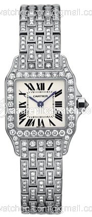 Cartier WF9003YA Santos de Cartier Ladies Quartz 18kt White Gold watch Cartier WF9003YA Santos de Cartier Ladies Quartz 18kt White Gold watch