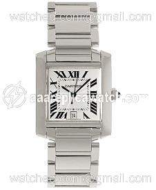 Cartier W50011S3 Tank Mens Automatic Polished 18k white gold watch Cartier W50011S3 Tank Mens Automatic Polished 18k white gold watch