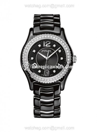 Ebel 1216156 Ladies Quartz Stainless Steel and Black Ceramic watch Ebel 1216156 Ladies Quartz Stainless Steel and Black Ceramic watch