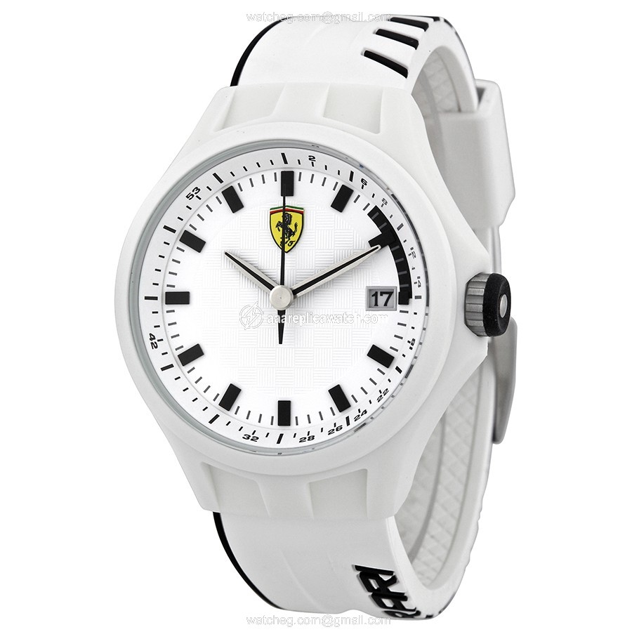 Ferrari 830124 Mens Quartz White TR90 Plastic watch Ferrari 830124 Mens Quartz White TR90 Plastic watch