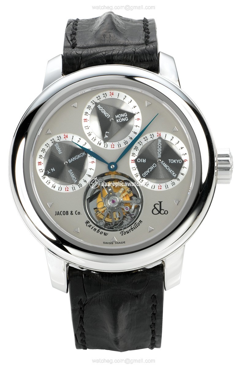 Jacob Co. r2Wg Rainbow Tourbillon Mens Hand Wind 18k White Gold watch Jacob Co. r2Wg Rainbow Tourbillon Mens Hand Wind 18k White Gold watch