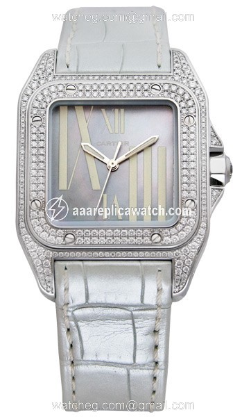 Cartier WM503251 Santos de Cartier Unisex Automatic 18kt White Gold Case Set With Diamonds watch Cartier WM503251 Santos de Cartier Unisex Automatic 18kt White Gold Case Set With Diamonds watch