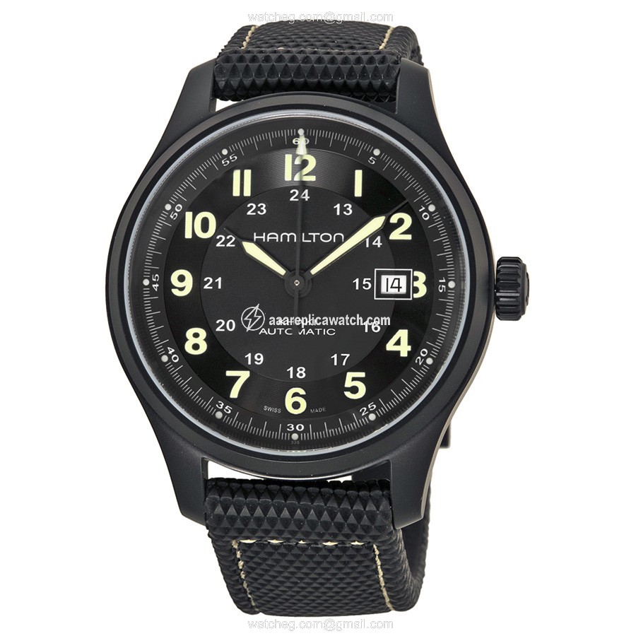 Hamilton H70575733 Khaki Field Mens Automatic Black PVD Titanium watch Hamilton H70575733 Khaki Field Mens Automatic Black PVD Titanium watch