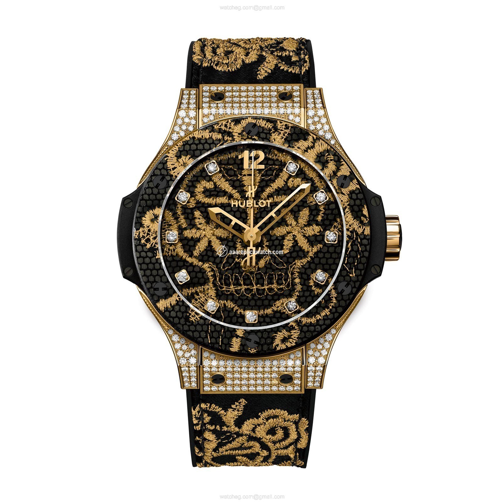 Hublot 343.VX.6580.NR.0804 Ladies Automatic Polished 18k Yellow Gold set with 198 Diamonds watch Hublot 343.VX.6580.NR.0804 Ladies Automatic Polished 18k Yellow Gold set with 198 Diamonds watch