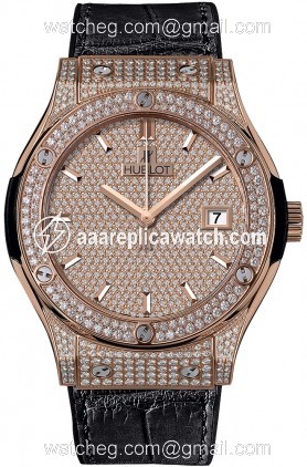 Hublot 542.OX.9010.LR.1704 Classic Fusion Mens Automatic 18K King Gold Diamond Pave watch Hublot 542.OX.9010.LR.1704 Classic Fusion Mens Automatic 18K King Gold Diamond Pave watch
