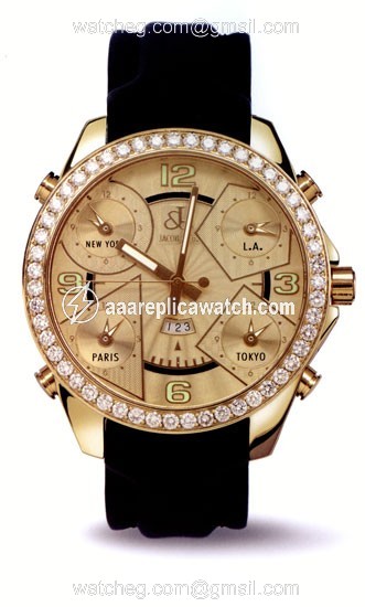 Jacob Co. JC10 Five Time Zone Unisex Quartz 18 kt Yellow Gold watch Jacob Co. JC10 Five Time Zone Unisex Quartz 18 kt Yellow Gold watch