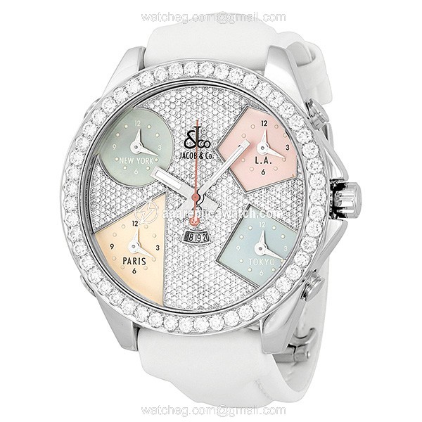 Jacob Co. JC44 Five Time Zone Unisex Quartz Stainless Steel watch Jacob Co. JC44 Five Time Zone Unisex Quartz Stainless Steel watch