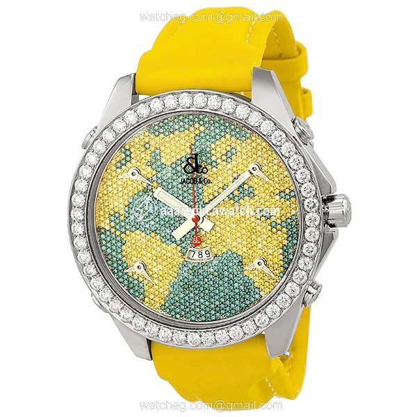Jacob Co. JC47YB Five Time Zone Unisex Quartz Stainless Steel watch Jacob Co. JC47YB Five Time Zone Unisex Quartz Stainless Steel watch