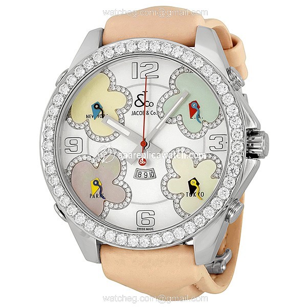 Jacob Co. JCATH10 Five Time Zone Unisex Quartz Stainless Steel watch Jacob Co. JCATH10 Five Time Zone Unisex Quartz Stainless Steel watch