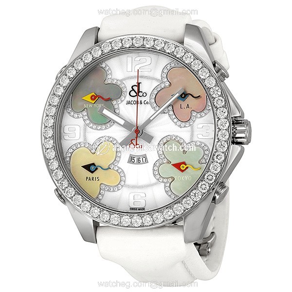 Jacob Co. JCATH7 Five Time Zone Unisex Quartz Stainless Steel watch Jacob Co. JCATH7 Five Time Zone Unisex Quartz Stainless Steel watch