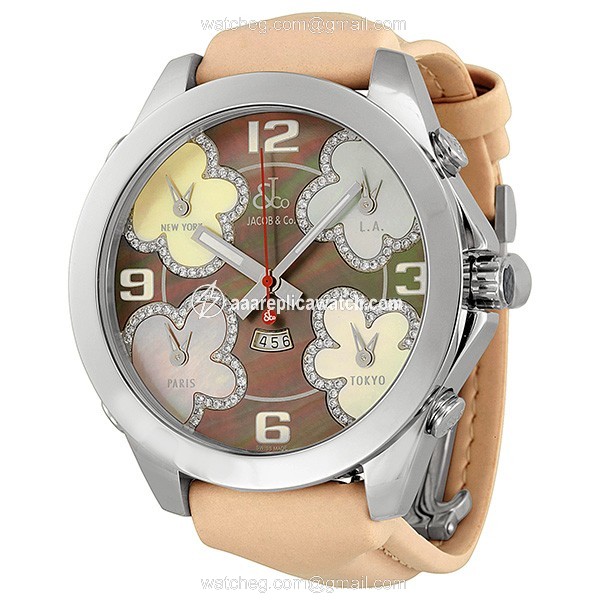 Jacob Co. JCATH9 Five Time Zone Unisex Quartz Stainless Steel watch Jacob Co. JCATH9 Five Time Zone Unisex Quartz Stainless Steel watch