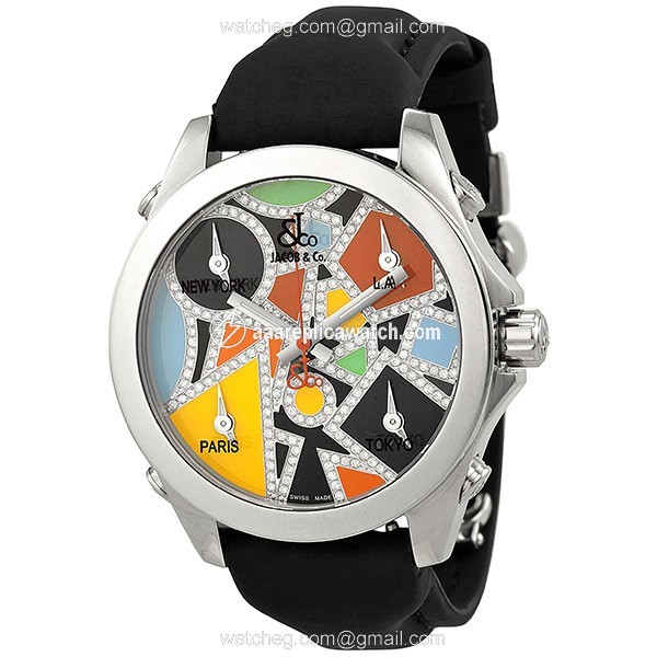 Jacob Co. JCM115DA Five Time Zone Unisex Quartz Stainless Steel watch Jacob Co. JCM115DA Five Time Zone Unisex Quartz Stainless Steel watch