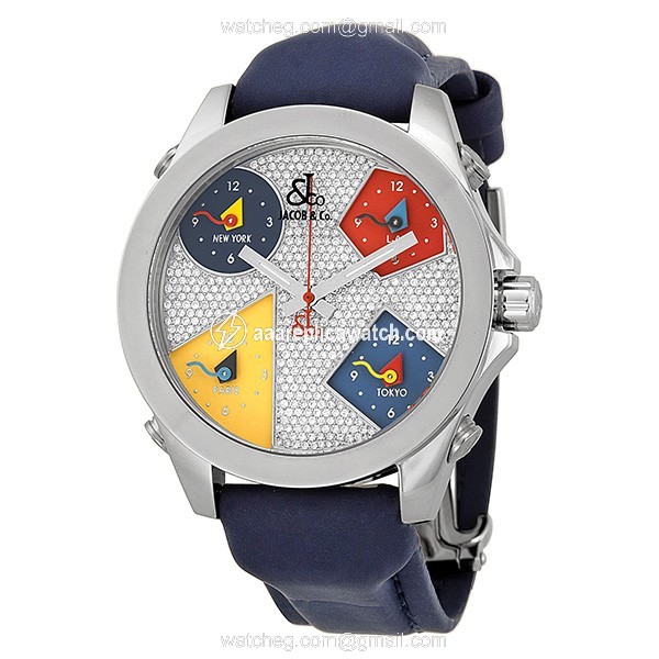 Jacob Co. JCM45 Five Time Zone Unisex Quartz Stainless Steel watch Jacob Co. JCM45 Five Time Zone Unisex Quartz Stainless Steel watch