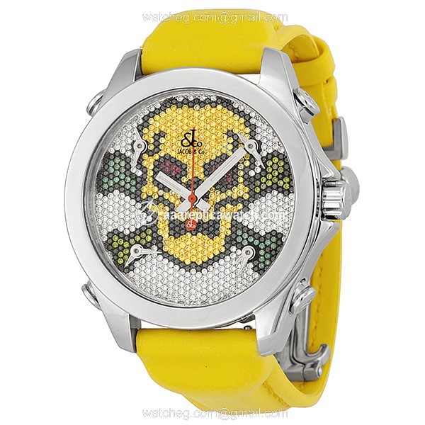 Jacob Co. JCMSKULL1 Five Time Zone Unisex Quartz Stainless Steel watch Jacob Co. JCMSKULL1 Five Time Zone Unisex Quartz Stainless Steel watch