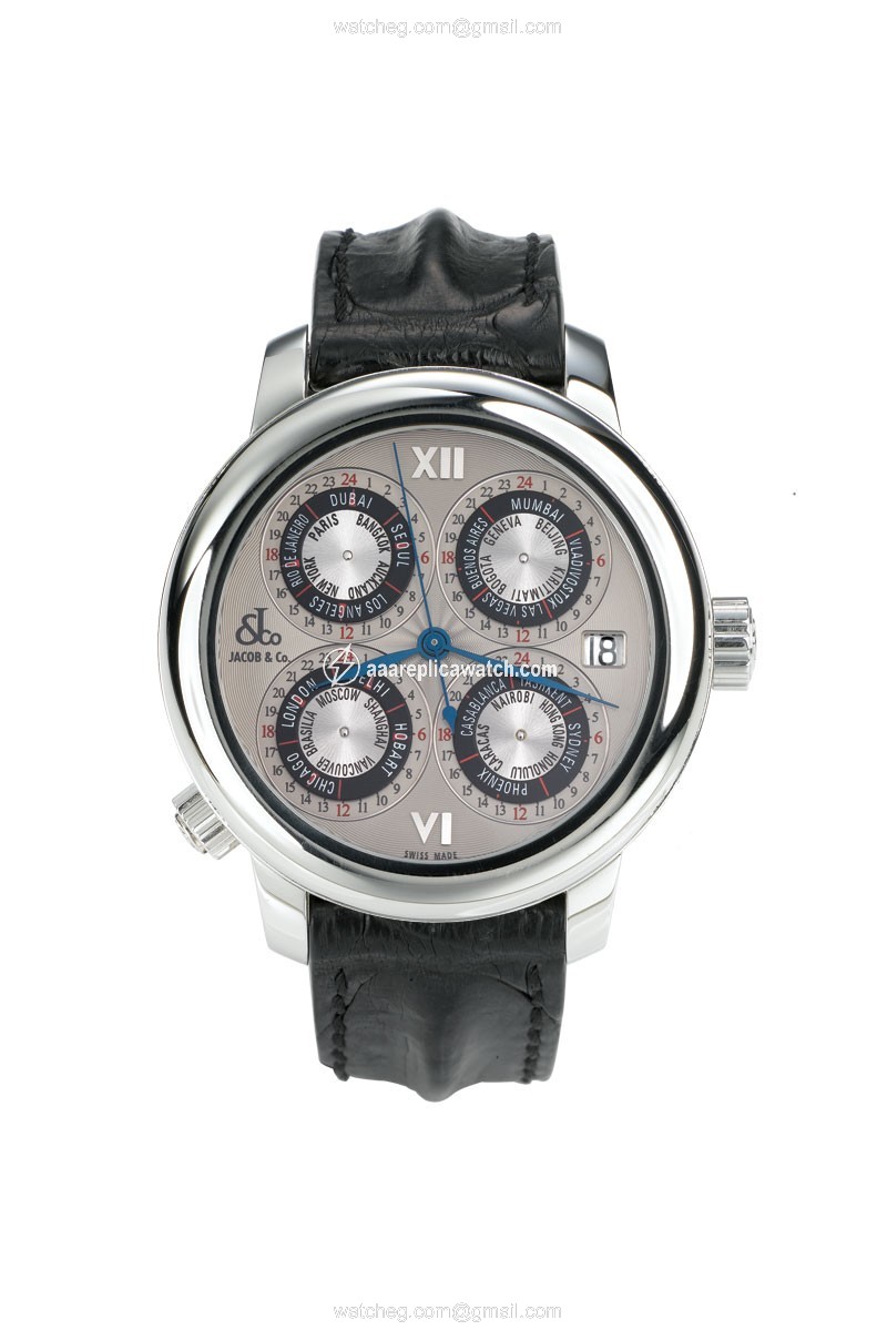 Jacob Co. gMT4SS GMT World Time Automatic Mens Automatic Stainless Steel watch Jacob Co. gMT4SS GMT World Time Automatic Mens Automatic Stainless Steel watch