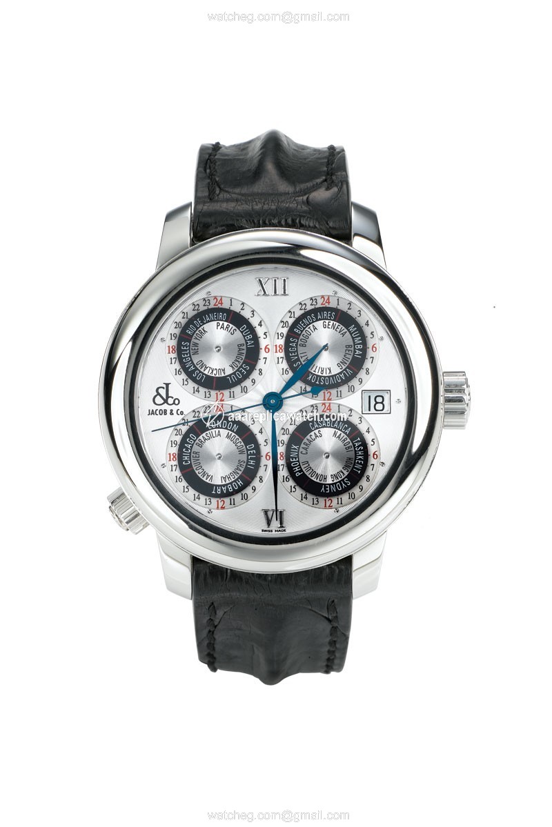 Jacob Co. gMT6SS GMT World Time Automatic Mens Automatic Stainless Steel watch Jacob Co. gMT6SS GMT World Time Automatic Mens Automatic Stainless Steel watch