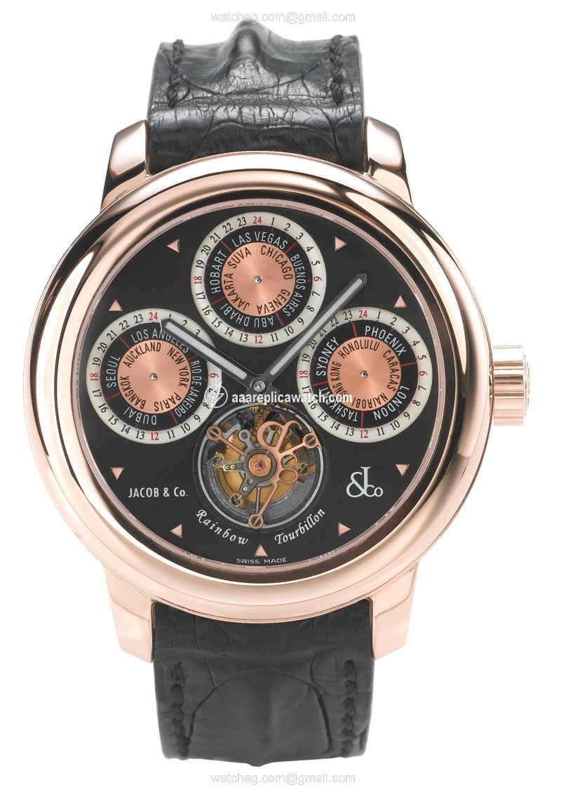 Jacob Co. r6rg Rainbow Tourbillon Mens Hand Wind 18k Rose Gold watch Jacob Co. r6rg Rainbow Tourbillon Mens Hand Wind 18k Rose Gold watch