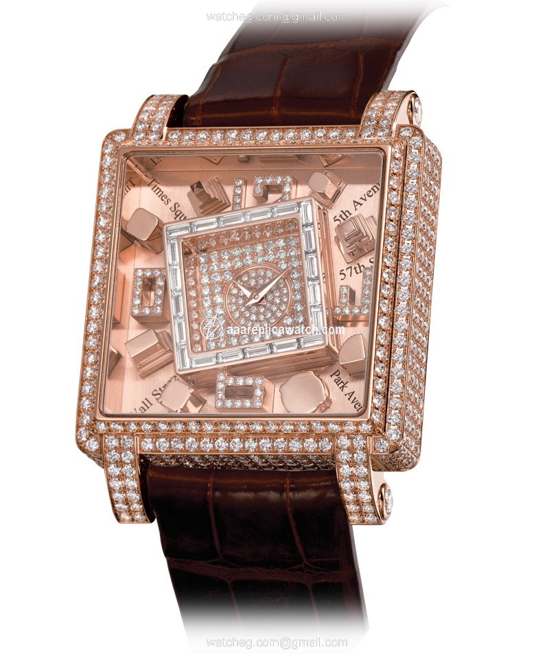 Jacob Co. Manhattanrg The Manhattan Ladies Quartz 18k Rose Gold Pave Diamond watch Jacob Co. Manhattanrg The Manhattan Ladies Quartz 18k Rose Gold Pave Diamond watch