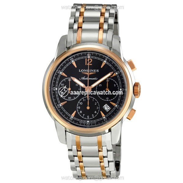 Longines L2.752.5.52.7 Saint-Imier Collection Mens Automatic Stainless Steel and 18 kt Rose Gold watch Longines L2.752.5.52.7 Saint-Imier Collection Mens Automatic Stainless Steel and 18 kt Rose Gold watch