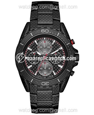 Michael Kors MK8455 JetMaster Mens Quartz Black-Tone Carbon Fiber watch Michael Kors MK8455 JetMaster Mens Quartz Black-Tone Carbon Fiber watch